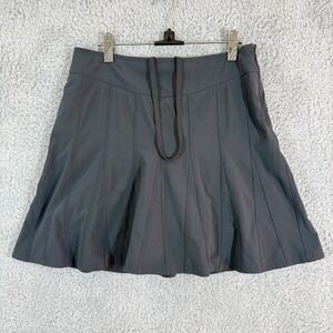 Athleta Wear About Golf Tennis Skort Skirt Size 4 Gray Seamed Stretch Zip Pocket